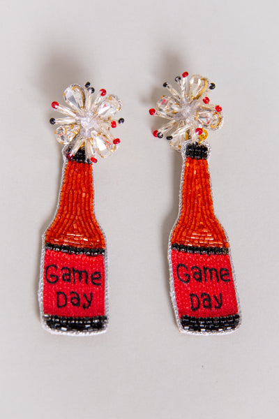Black & Red Tailgate Earrings - FINAL SALE