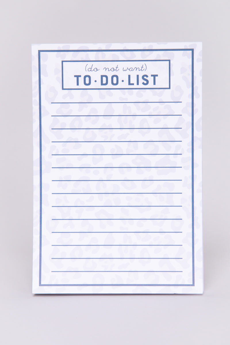 Do Not Want To Do List Notepad