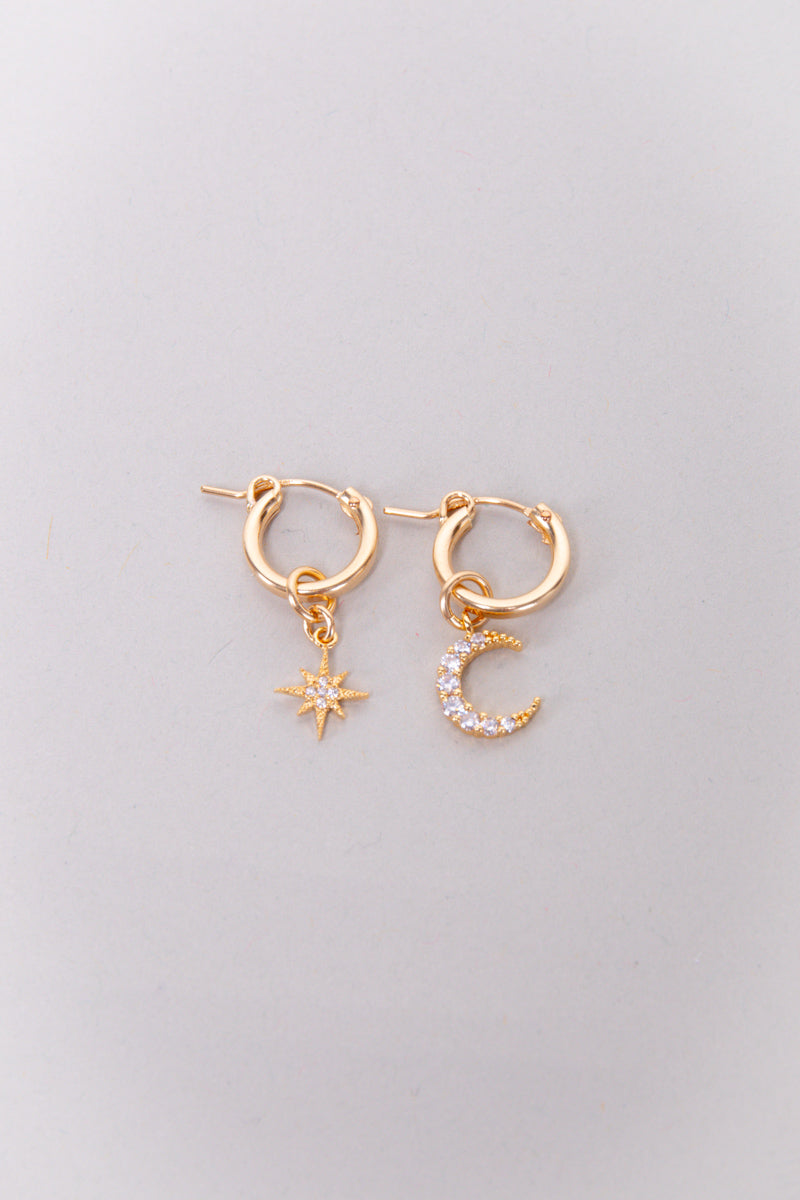 Celestial Star And Moon Hoops