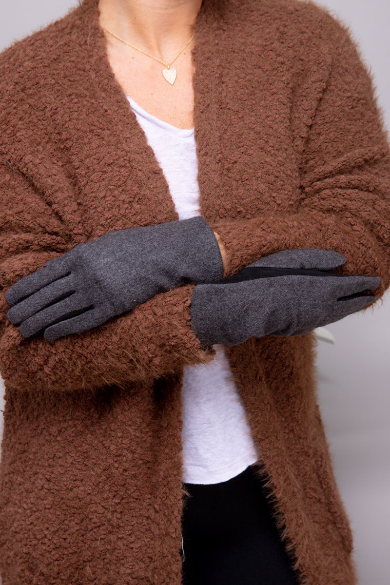 Two-Tone Cashmere Gloves - FINAL SALE