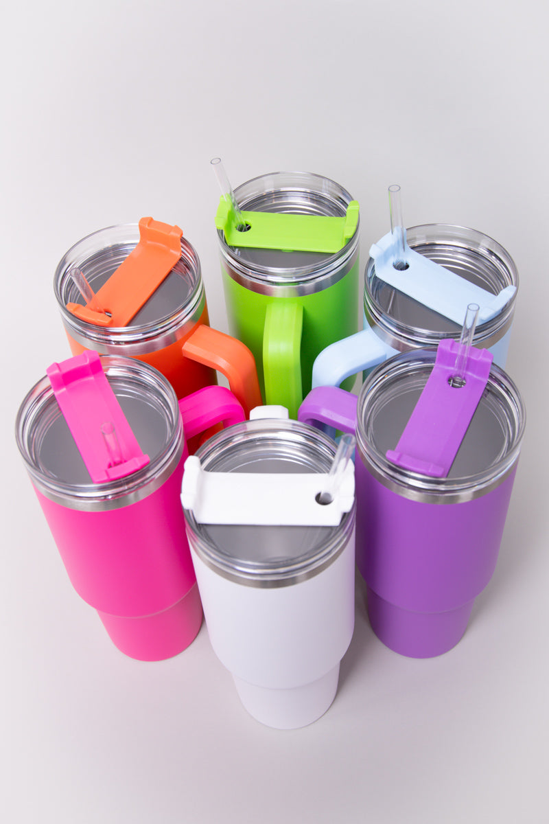 40oz Neon Solid Extra Large Tumbler with Handle – Siesta Cups