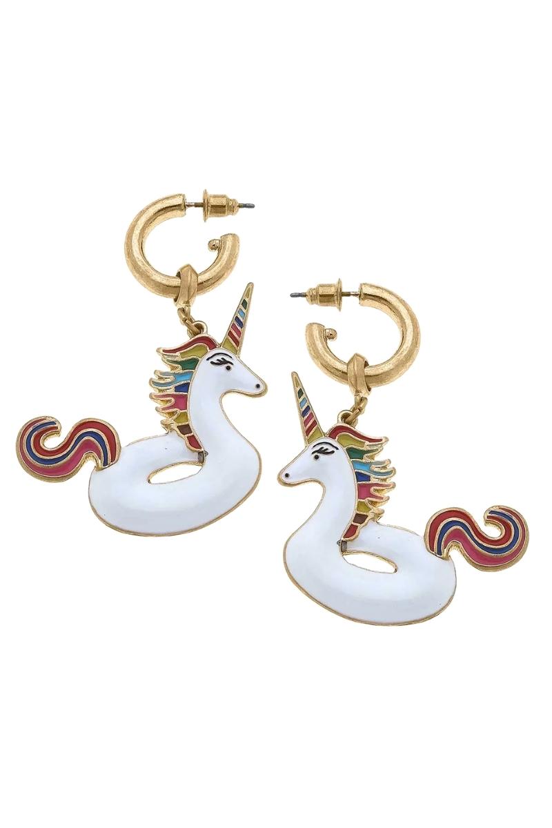 Unicorn Pool Float Earrings - FINAL SALE