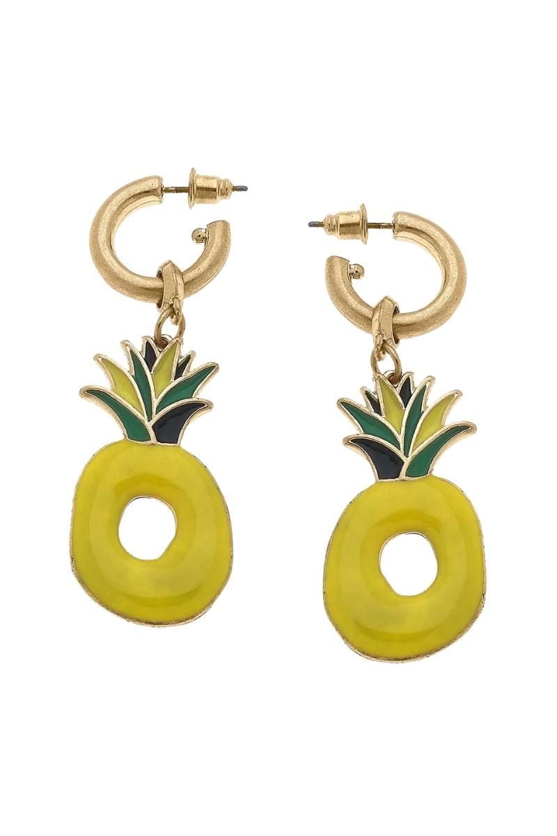 Pineapple Pool Float Earrings - FINAL SALE