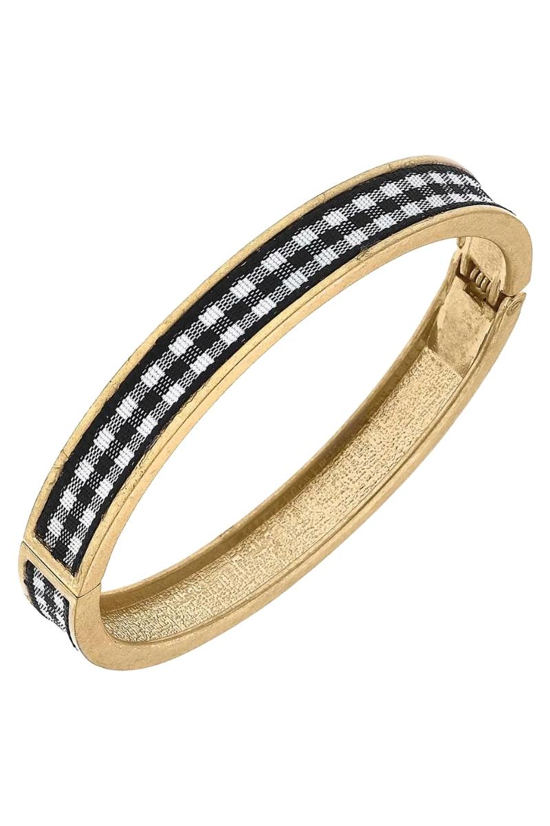 Makenzie Gingham Hinge Bangle