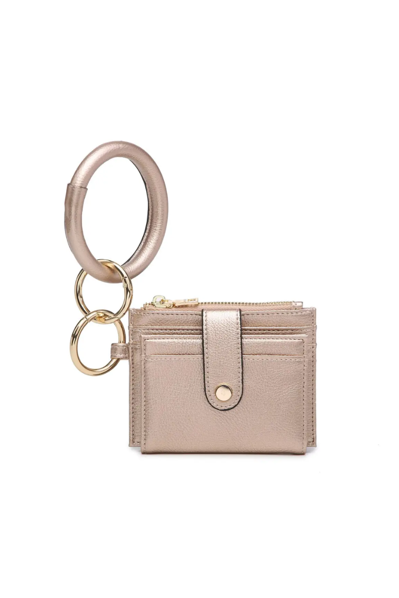 Sammie Mini Snap Wallet w/ Ring - Rose Gold