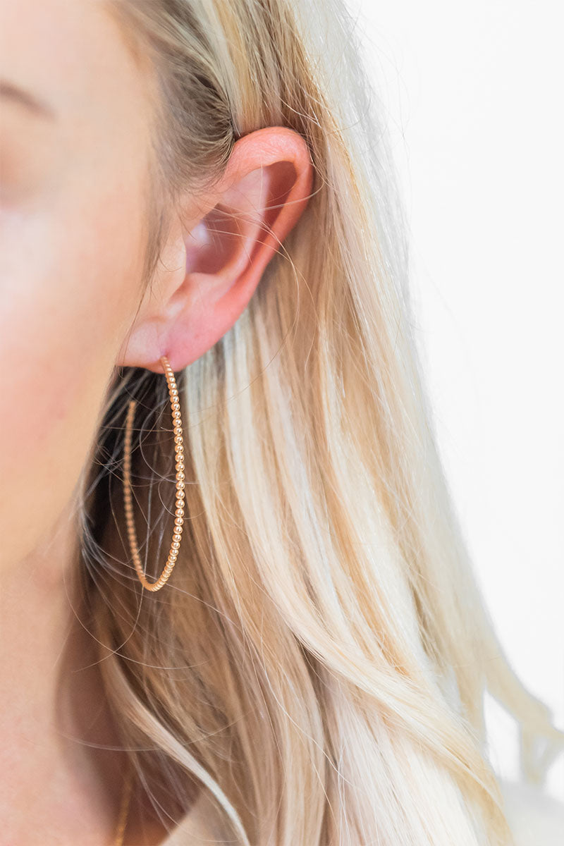 Eva Beaded Hoop Earrings