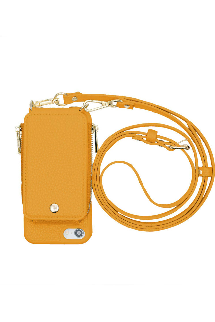 Mustard Crossbody Wallet & Case for iPhone 6 / 7 / 8