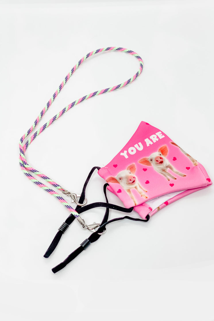 Lime, Hot Pink, and Purple Glow in the Dark Lanyard From PinkTag