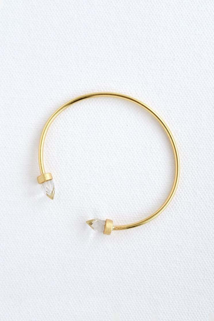 Gold Double Side Pointy Bangle