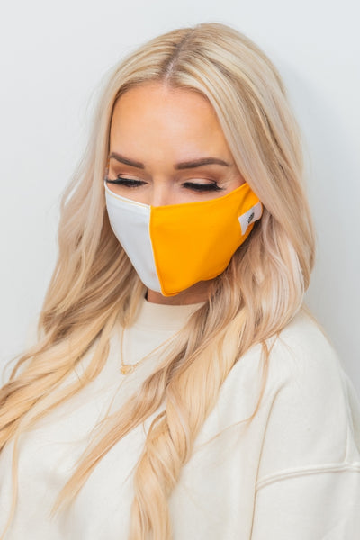 Pomchies Holland Orange & White Simple Masks- 2-Pack FINAL SALE